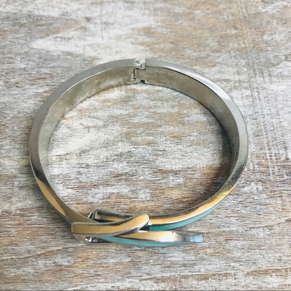 Enamel Spring Closure Belt Buckle Bracelet - Picture 4 of 8